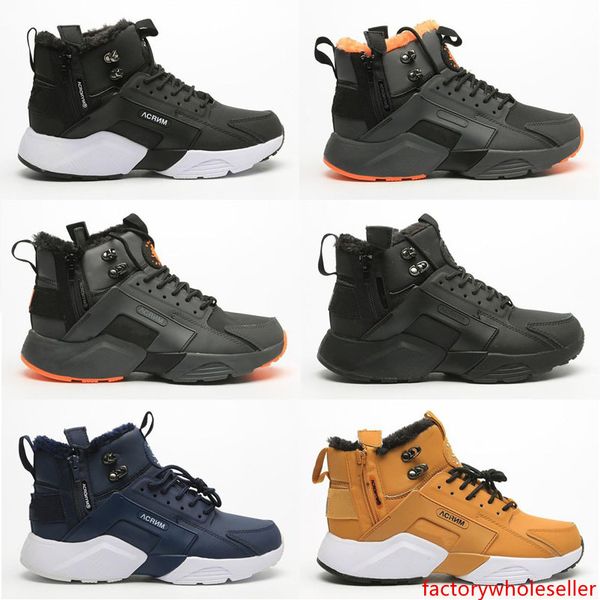 

huarache 6 outdoor shoes huraches men women trainers run ultra for black pink blue high ankle add wool warm designer sneakers size 36-45