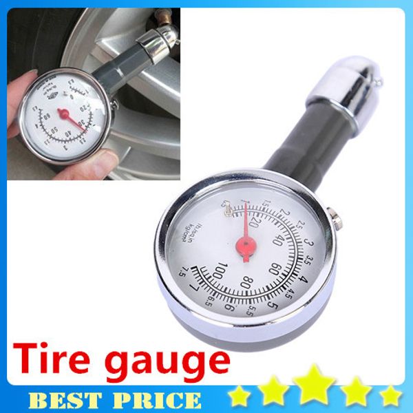 

1pcs car dial tire gauge meter precision pressure tyre measure metal 0810