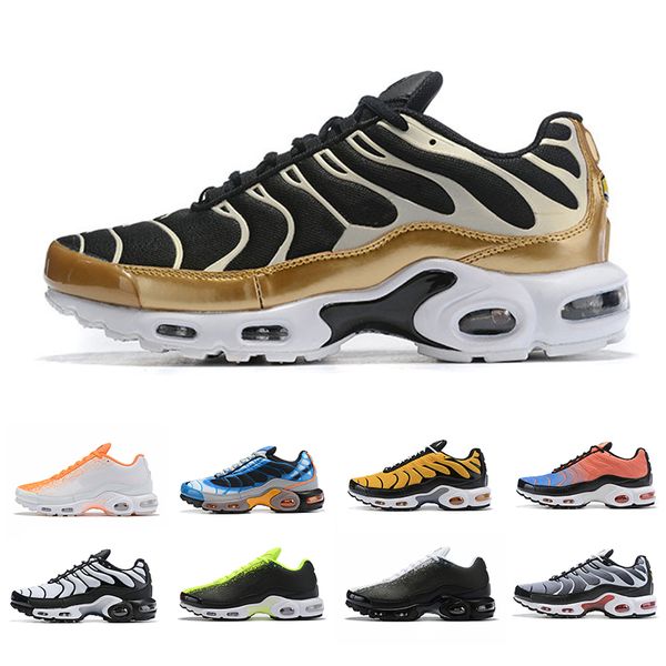 

2019 tn gold plus men running shoes green triple black yellow outdoor training sport men outdoor trainers zapatos sneaking 7-11