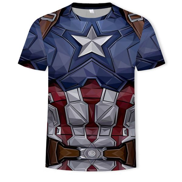 

mens designer fashionable avengers digital printing short-sleeved t-shirt cartoon creative round collar t, White;black