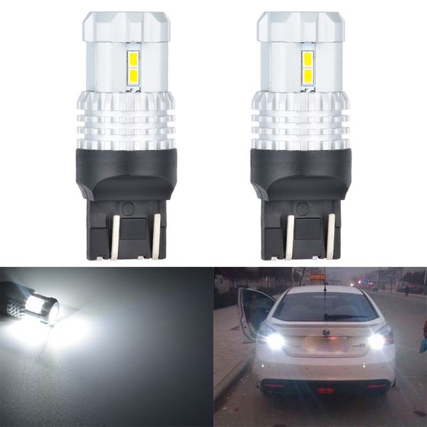 

tuincyn 2pcs t20 extremely bright 2760lm white 7443 dual contact led replacement bulb rv camper suv mpv car turn signal led