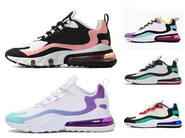 

270 react mens running shoes bleached coral dusk purple grey and orange bauhaus deep royal blue men women trainers sports sneakers eur 36-45