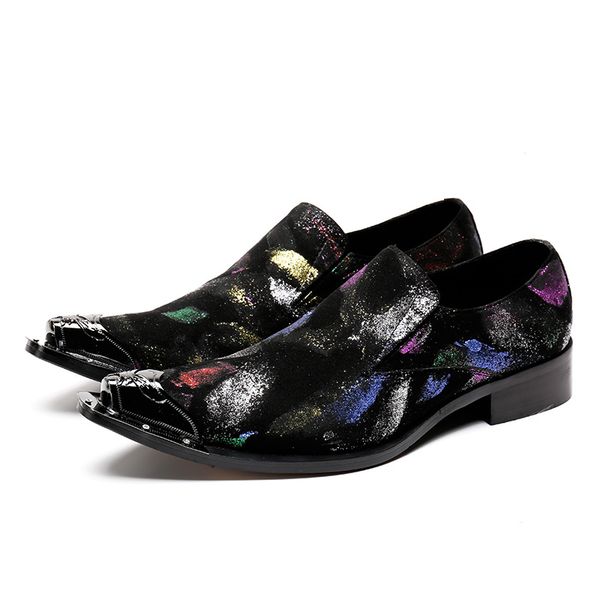 

pointed toe wedding metal plus size big chic black men formal suede shoes party shoes