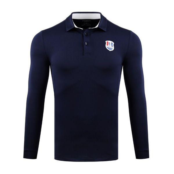 

autumn winter men's long-sleeved t-shirt competition with the same ball clothing golf clothing soft comfortable white/navy m-xxl, Black;blue