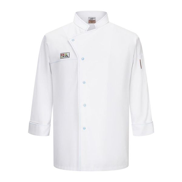 

chef jackets long sleeves coat chef uniforms ls restaurants work apparel, Black;white