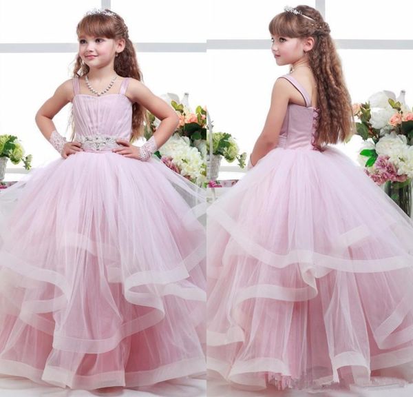 

appliqued flower girl dresses first communion dresses girls pageant dress kids prom dress, Red;yellow