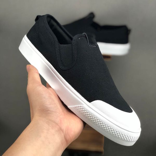 

hight quality shcool low lazy men and women slip on casual canvas shoes new fashion outdoor sports breathable shoes men, Black