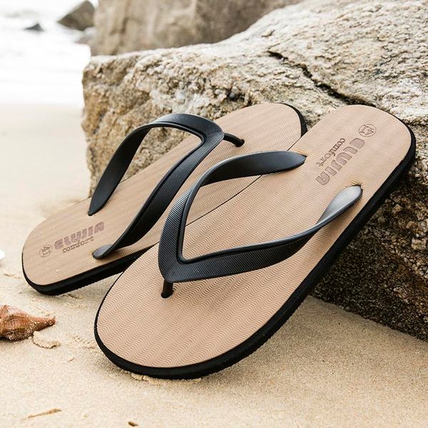 

5 styles classic david beckham brand men's casual shoes hawaiian beach slippers printing non-slip flip-flops summer men's designer, Black
