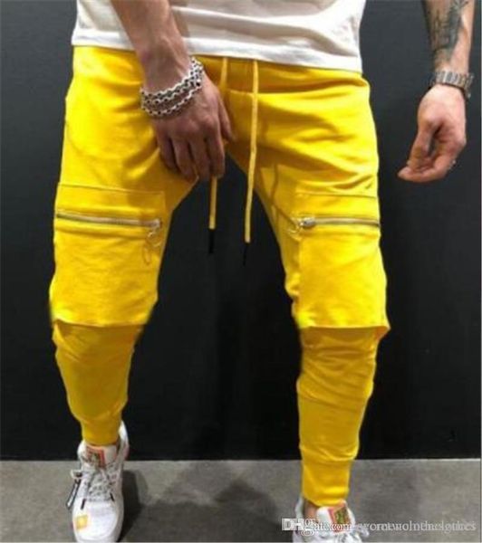 

solid color designer cargo pants casual drawstring pocket capris cargo pants regular multi work trousers male fashion clothing