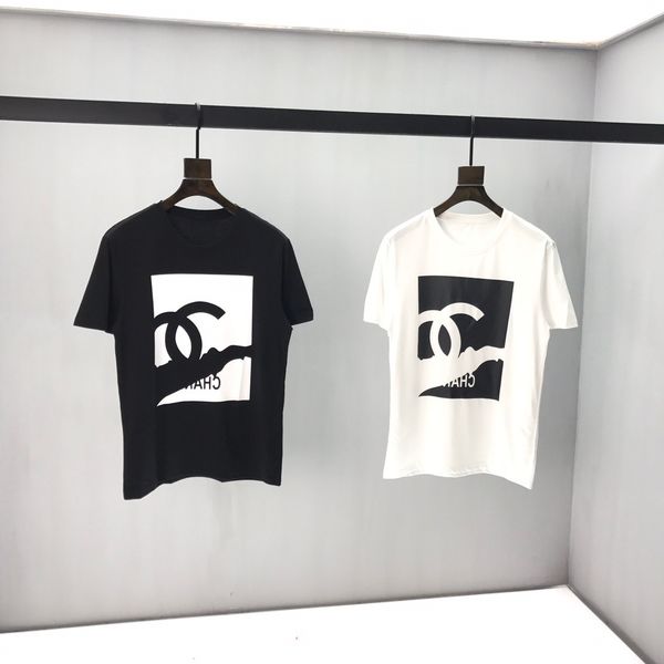 

20ss luxury european paris print contrast quilt t-shirt fashion men's designer t-shirt casual men's cotton t-shirt a33, White;black