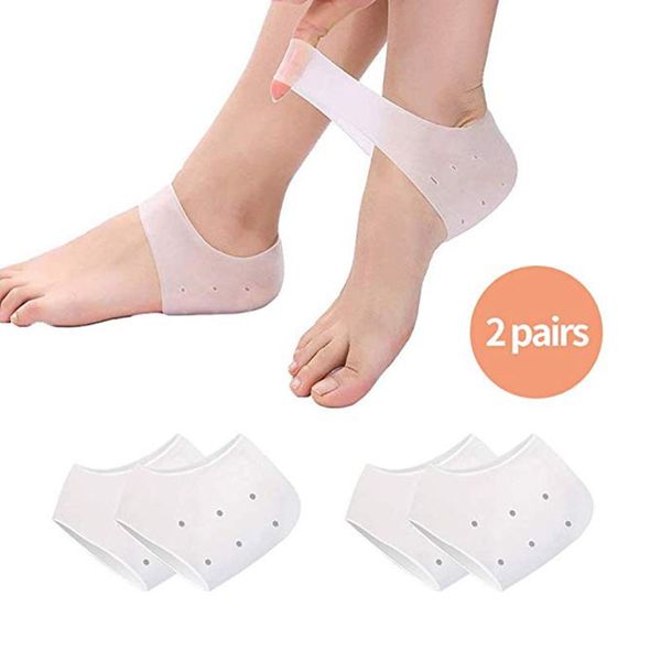 

silicone heel protector relieves foot heels pain anti-cracking feet cover