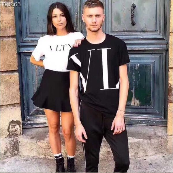 

Известный дизайнер VL письмо логотип мужская футболка плюс размер летние мужчины