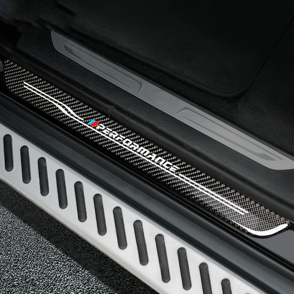 

accessories door sill scuff plate guards carbon fiber door sills protector stickers for bmw f10 f30 f34 e70 x1 x5 x6 car styling