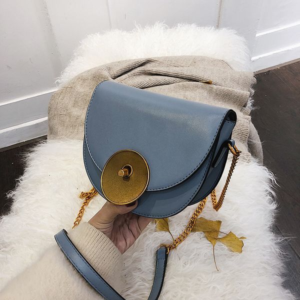 

2020 new shoulder bag women's casual fashion korean version cute round buckle piggy bag ladies crossbody