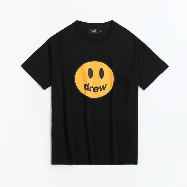 

2020 новый мужской дизайнер маленький круглый шею черный улыбающиеся лица печать пара high street моды короткий рукав мужская футболка cloth, White;black