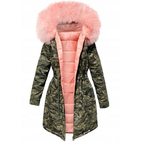 

women's down & parkas womens winter warm thick padded parka coat long sleeve hooded outwear jacket, Black