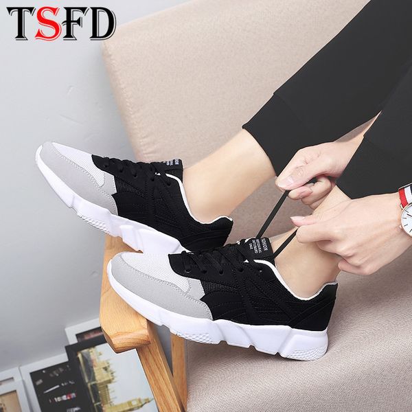 

summer sneakers brand suede women's sport shoes platform breathable running shoe lace up sports shoe woman walking footwear v17