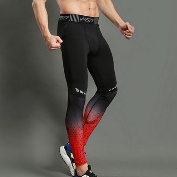 

shujin breathable mens tights fitness trousers bodybuilding pants workout leggings quick dry long male stretch sweatpants, Black