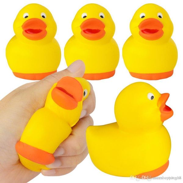 

discout now 7.5*8cm decompression toy cute yellow duck squishies toys kawaii big eyes slow rising knead toy reliever kids gift new arrival
