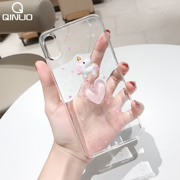 

побрякушки glitter чехол для iphone 11 pro max x xr xs max 3d смазливая мультфильм блестящие пайетки мягкий тпу прозрачная крышка для iphone