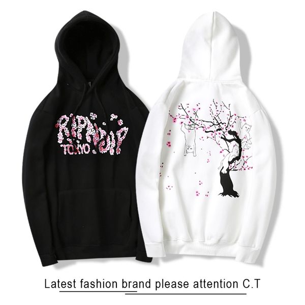 

2020 designer luxury cat pattern fashion brand hoodies highest version hip hop street style for men's women's hoodies size s-2xl, Black