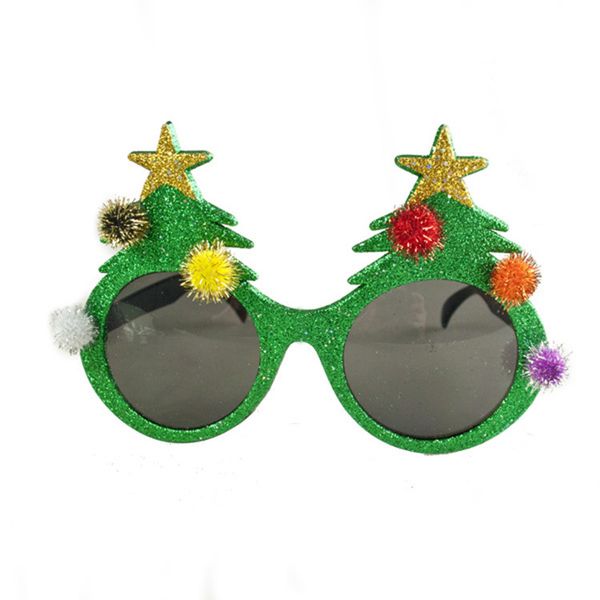 

happy christmas tree party glasses plastic decorate sunglasses, White;black