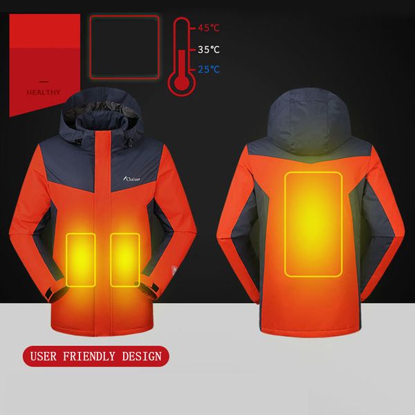 

heated clothing wholesale electric battery usb heated hunting jacket winter warm coat, Blue;black