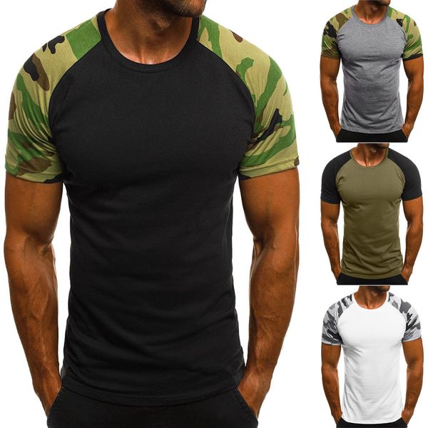 

whoowhoo горячая распродажа летняя мода мужчины повседневная тонкий камуфляж печатные короткие рукава футболки corta blusa superior shirt, White;black