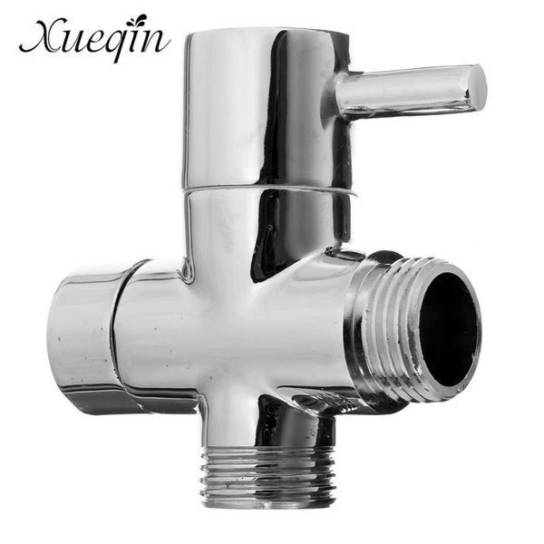 

xueqin 1 pc brass 1/2" chrome plated 3 way diverter toilet bidet shattaf valve bathroom shower faucet tee connector