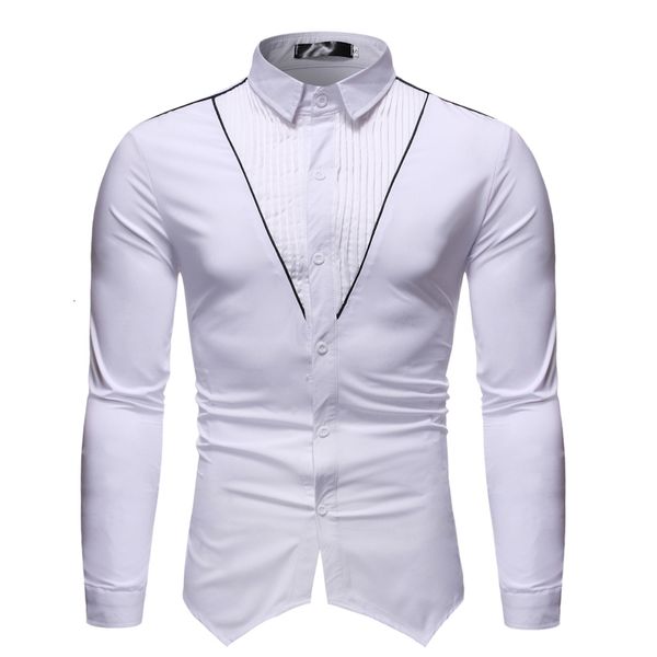 

men's long sleeve and long sleeve shirts leisure pure men's business shirts, White;black