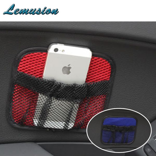 

car-styling 1pc car storage bag paste type mesh bag for a4 b6 a3 a6 c5 2006-2011 fit i30 solaris