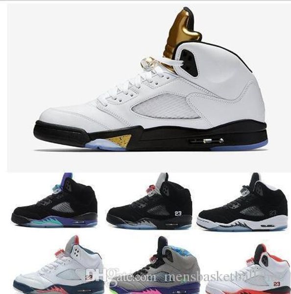 

mens classic basketball shoes 5 white cement black metallic 5s red blue suede oreo sneakers grape color bel oreo men 8-13