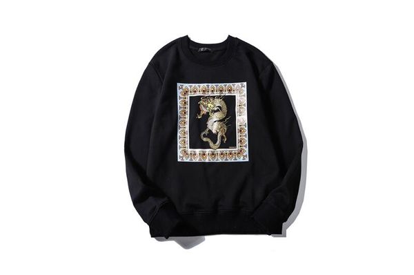 

fashion sweater men's sweatshirt hoodie pullover streetwear sweatshirt print sweatshirt men's and women's sweatshirts--2, Black