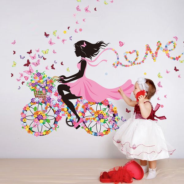 

Wall Decor Bedroom Romantic Butterflies Fairy Wall Stickers for Kids Room Living Room Baby Children Girl Room Decal Poster Mural