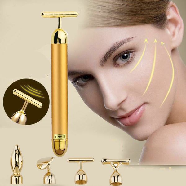 

4 in 1 face kin care 24k golden facial ma ager energy beauty bar gold beauty ma ager equipment facial ma age face limming