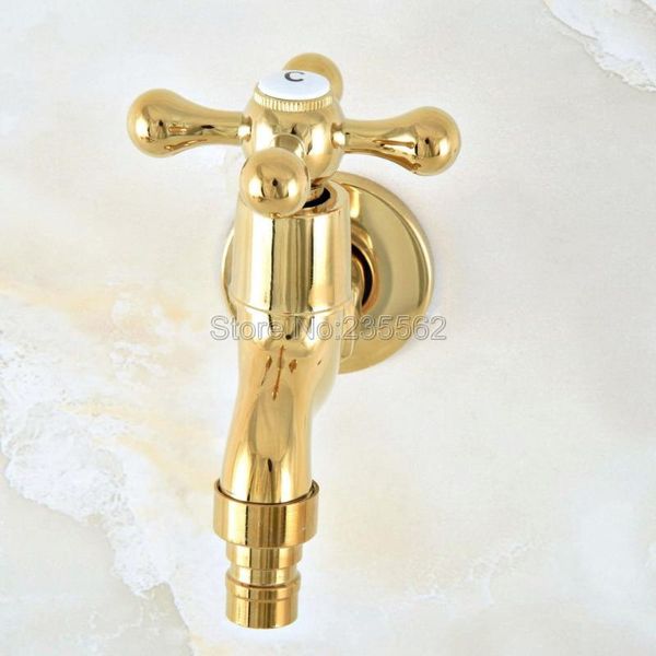 

luxury gold color brass mop pool faucet laundry sink cold water tap tav1141