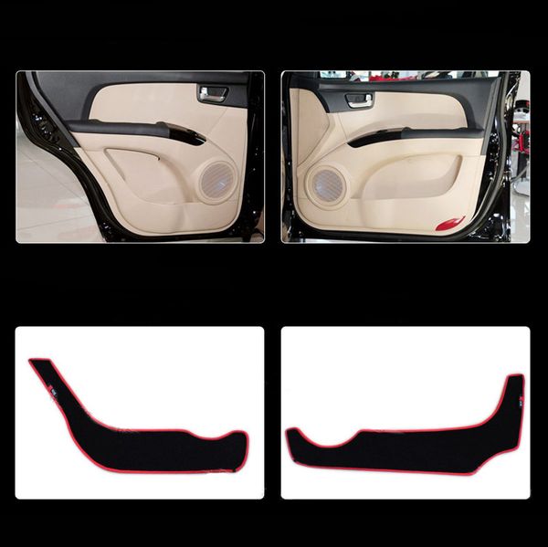 

4pcs fabric door protection mats anti-kick decorative pads for kia sportage