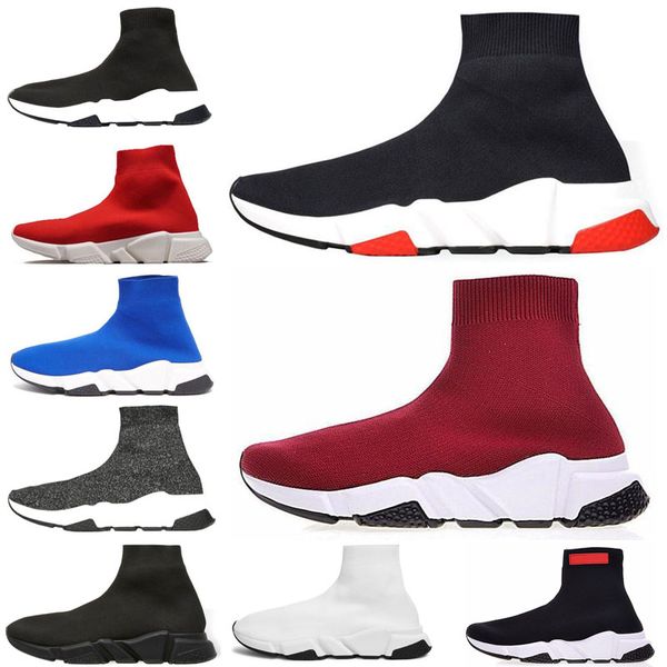 

designer shoes speed trainer bule black white red flat fashion mens womens socks sneakers fashion trainers casua shoes size 36-45