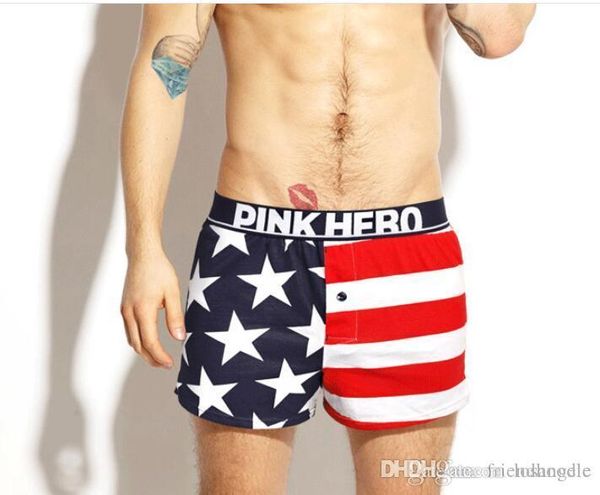 2020 Mens Casual Shorts Home Wear Clothing Cotton Pink Hero