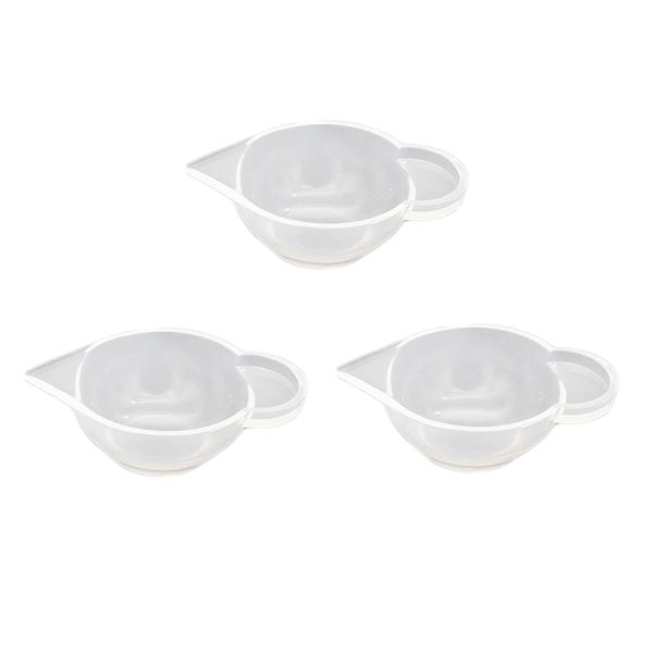 

3 pieces clear silicone reusable mixing measuring cups liquid epoxy resin hobby craft casting jewelry making diy tools