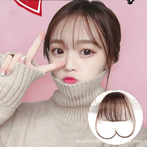 Real Piece Mini Air Bangs Light And Thin Bangs Fake Bangs Realistic Hand Woven Seamless Merle Norman Wigs Synthetic Wig From Hhh5555 32 17