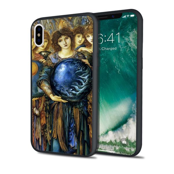 

fundas creation angel phone case for iphone 11 pro xs max xr 8 7 6s plus 5s se 5 case black soft silicone cover.