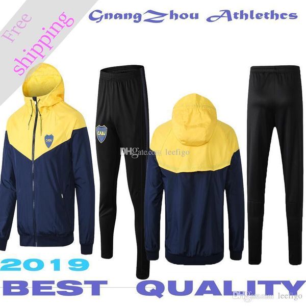 

2019 boca juniors windbreaker jacket track suit 2018 2019 boca juniors windbreaker football training set training set, Blue;black