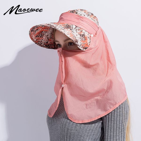 

sun hats for women summer sun visor hat with big heads wide brim beach hat omnibearing uv female caps face neck protection, Blue;gray