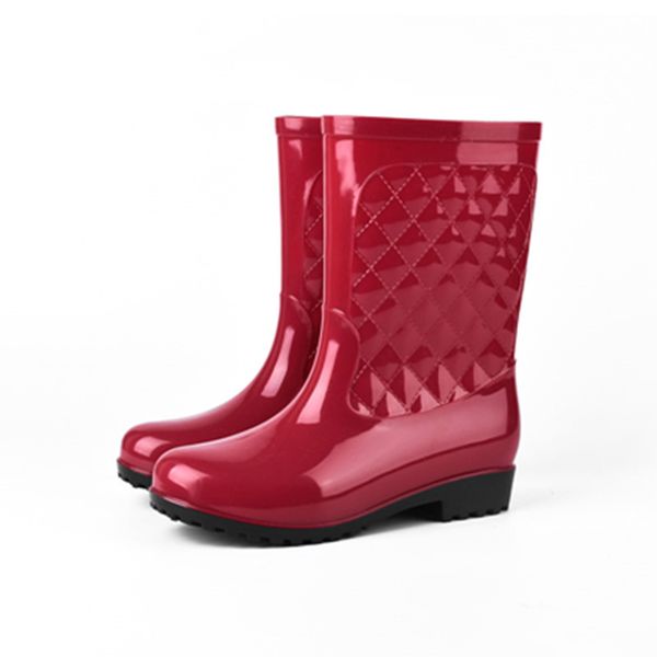 

2020 dropshipping women rain boots waterproof women ankle boots winter casual ladies shoes plus size 9, Black