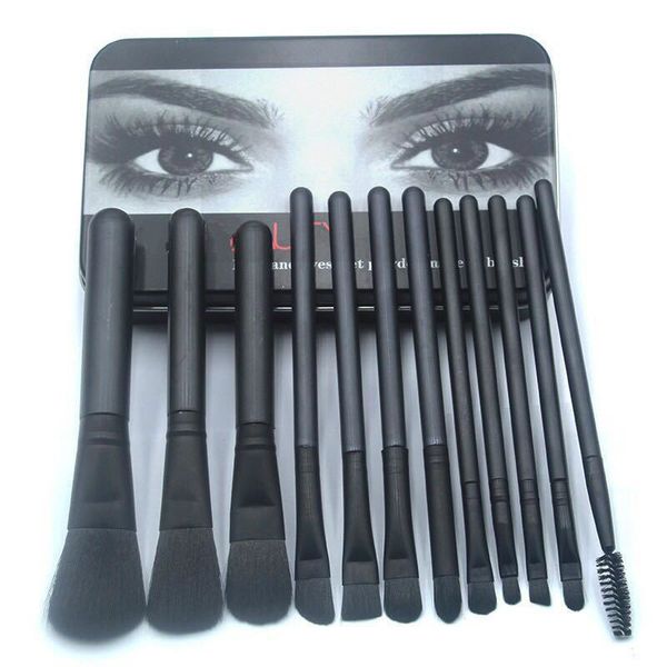 

12pcs/set mac/kylie makeup brush foundation powder blush eyeliner makeup brushes high tech make up tools christmas gift