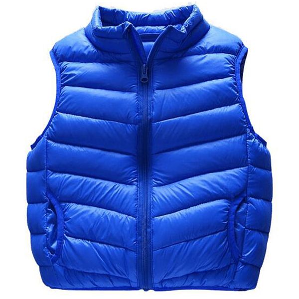 

toddler girls boys waistcoat vest children outerwear clothing baby girl down parkas winter kids clothes girls jacket outwear, Blue