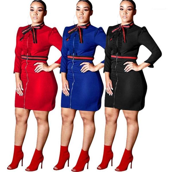 

women ruffles bodycon dress summer long sleeved ol luxury fashion dresses vestidoes, Black;gray