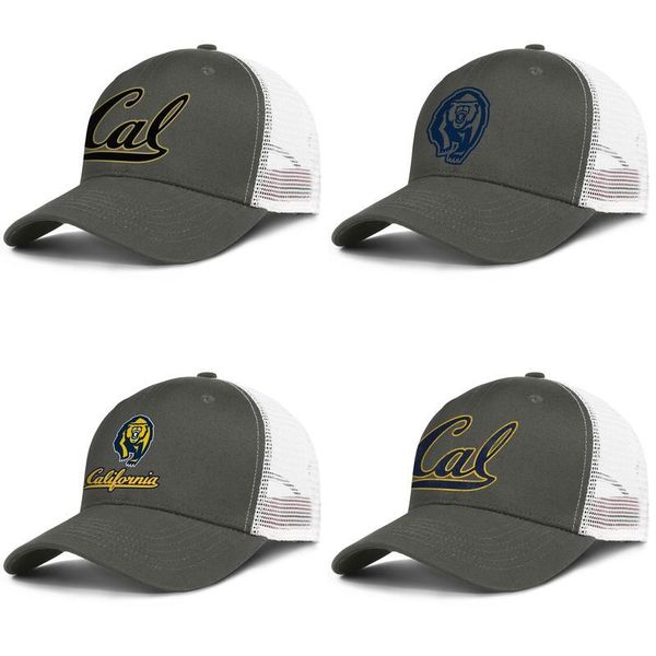 

california golden bears football old print logo мужские и женские регулируемые дальнобойщики meshcap дизайнерские спортивные персонализирова, Blue;gray