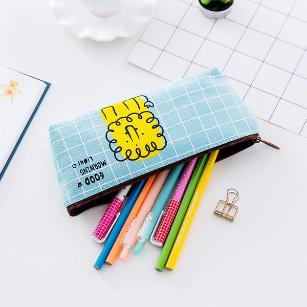 

new designer cute creative canvas pencil case storage organizer pen bags pouch school office supplies christmas gift ing
